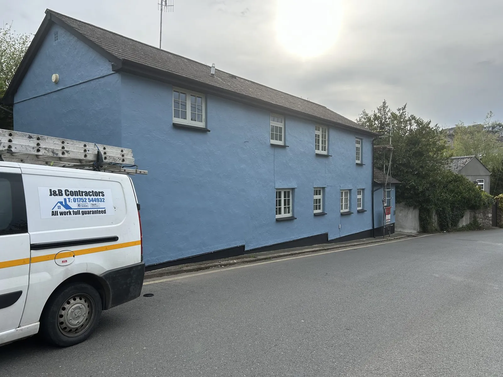 Exterior painting of a detached house in Tavistock