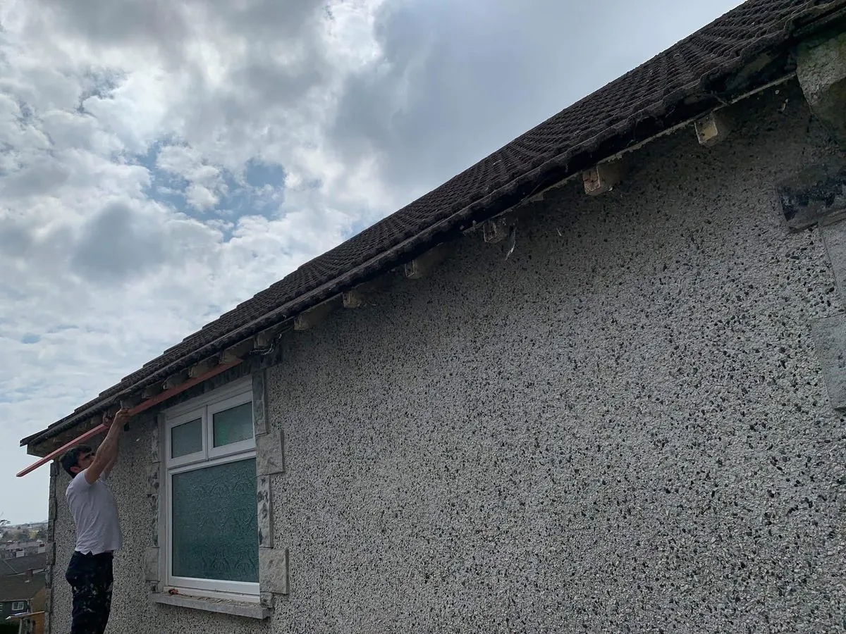 White uPVC fascias and soffits on a bungalow in Tavistock